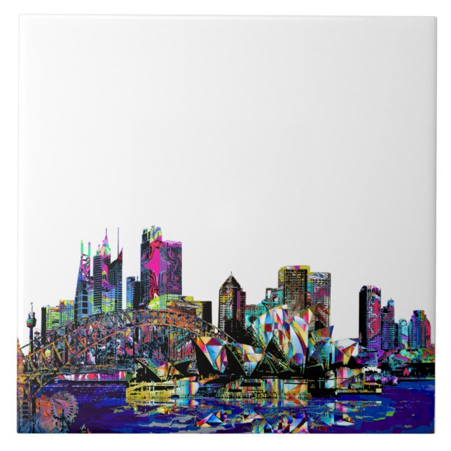 Sydney, Australia in graffiti Tile (Front)