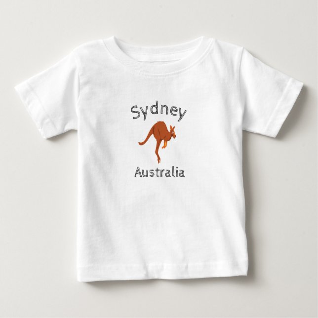 Sydney Australia Kangaroo, 4 Baby T-Shirt (Front)