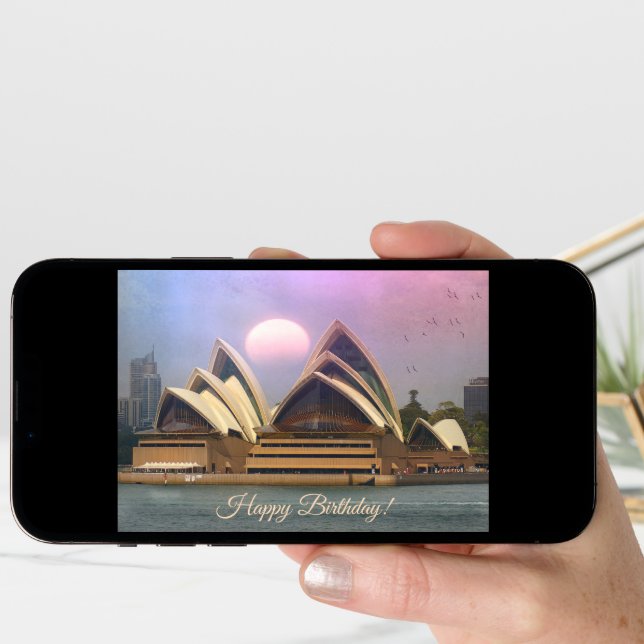 Sydney Australia Opera House Birthday Card (Front Digital)