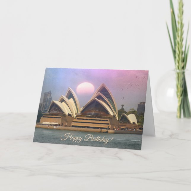 Sydney Australia Opera House Birthday Card (Front)