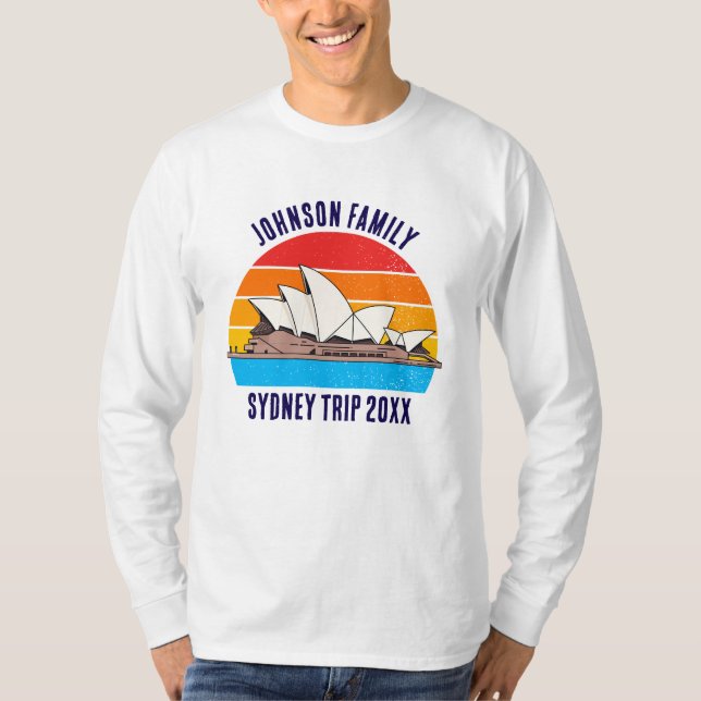Sydney Australia Opera House Custom Long Sleeve T-Shirt (Front)