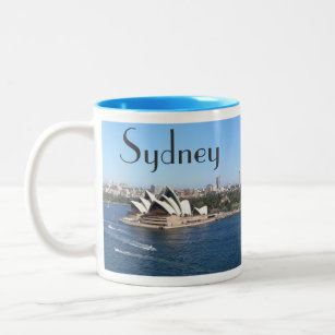 Sydney, Australia, Opera House, Harbour, Skyline Two-Tone Coffee Mug