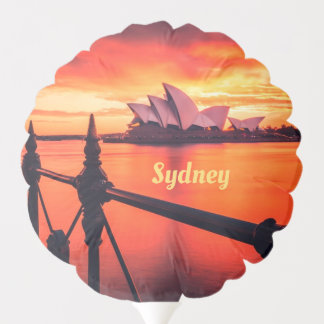 Sydney Australia Opera House Orange Sky Balloon
