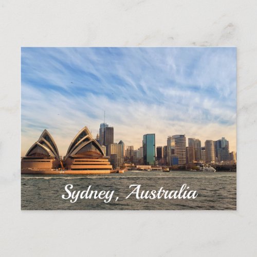 Sydney Australia Opera House Skyline Postcard