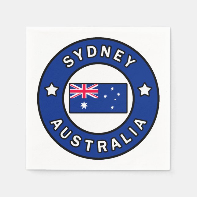 Sydney Australia Paper Napkins (Front)