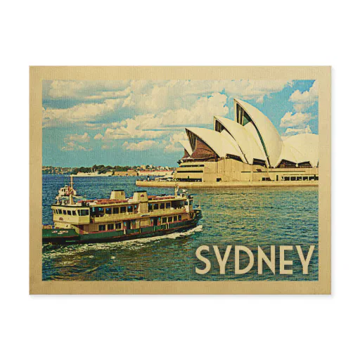 Sydney Australia Postcard Vintage Travel
