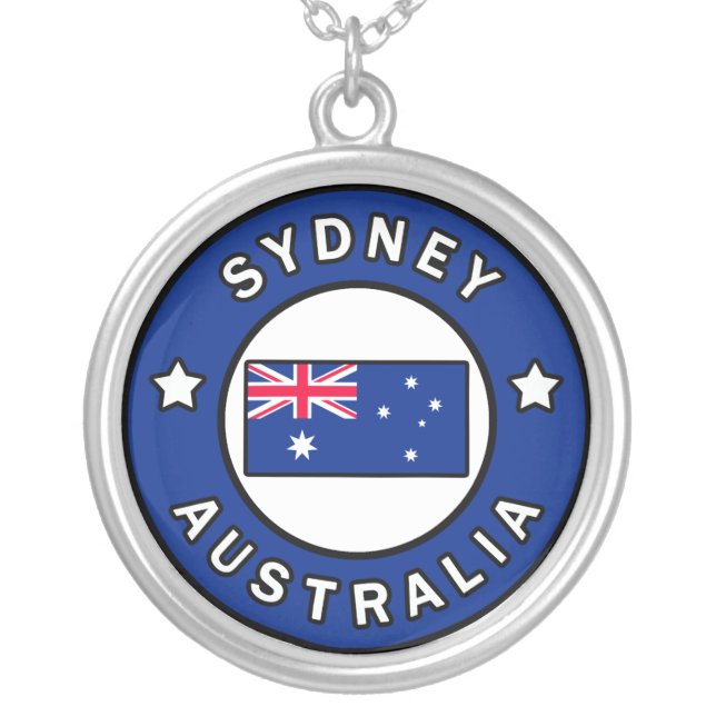 Sydney Australia Silver Plated Necklace (Front)