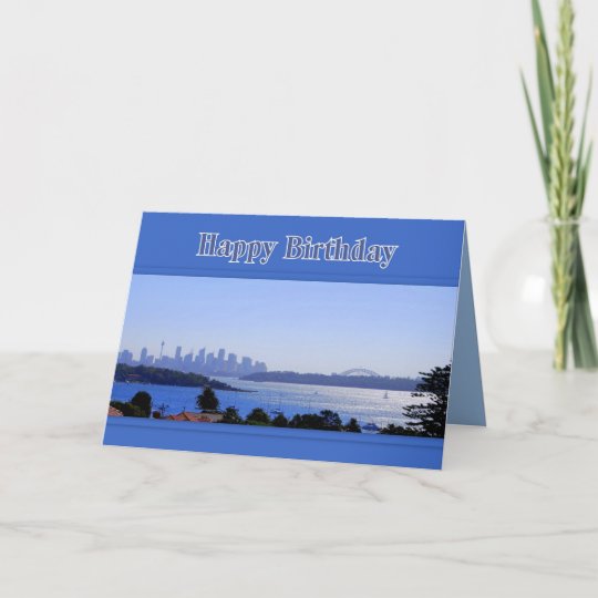 Sydney, Australia, Skyline Happy Birthday Card | Zazzle.com