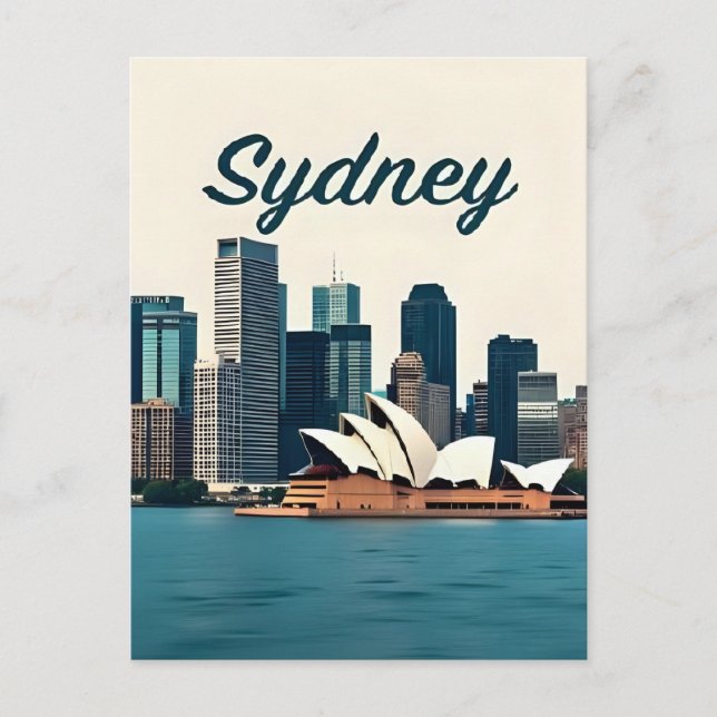 Sydney Australia Skyline Travel  Postcard (Front)