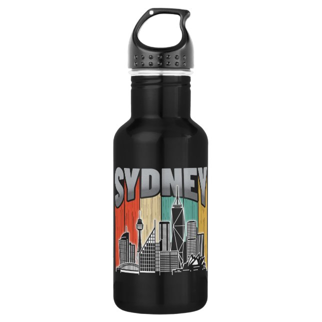 Sydney Australia Stainless Steel Water Bottle (Front)