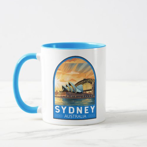 Sydney Australia Travel Art Vintage Mug