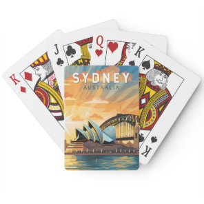 Sydney Australia Travel Art Vintage Poker Cards
