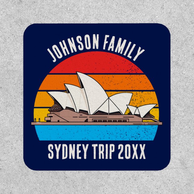 Sydney Australia Trip Opera House Custom Blue Patch (Front)