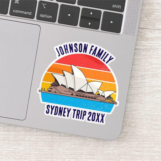 Sydney Australia Trip Opera House Custom Laptop Sticker (Detail)