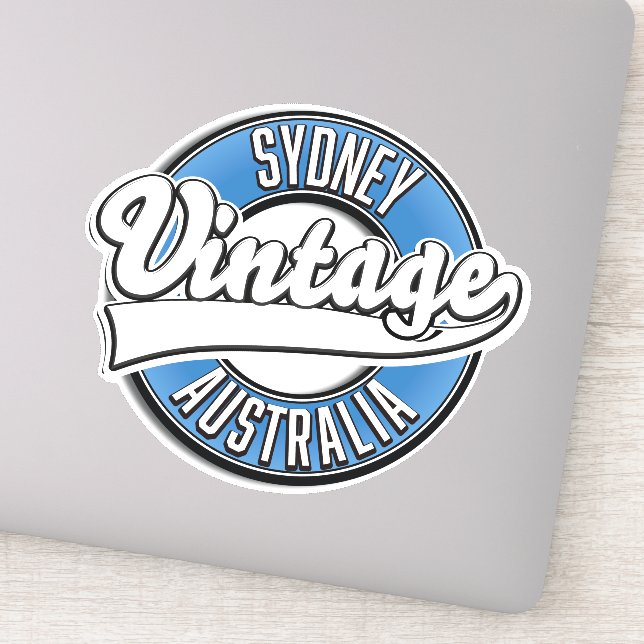 Sydney Australia Vintage style logo Sticker (Detail)