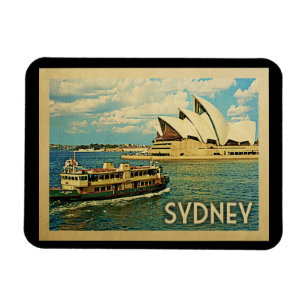 Sydney Australia Vintage Travel Magnet