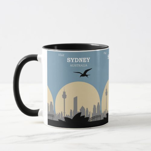 Sydney Australia Vintage Travel Mug