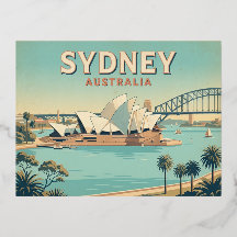 Sydney Australia Vintage Travel Postcard |