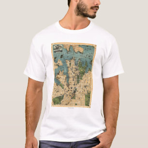 Sydney, AustraliaPanoramic Map T-Shirt