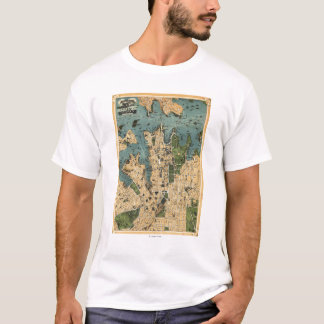 Sydney, AustraliaPanoramic Map T-Shirt