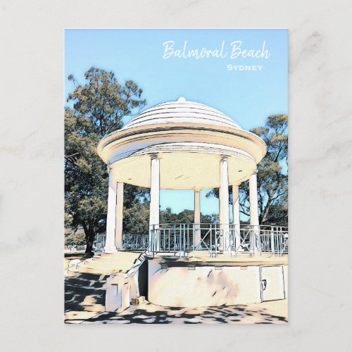 Sydney Balmoral Beach white Rotunda Postcard