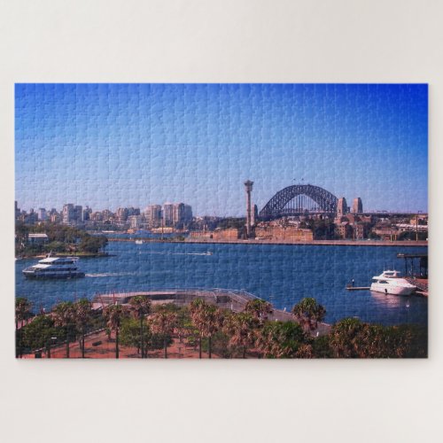 Sydney Boats  Harbor Bridge Australia Jigsaw Puzzle