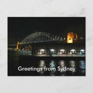 sydney bridge greetings postcard