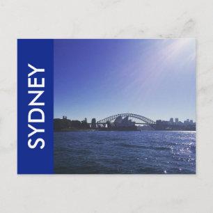 sydney bright blue postcard
