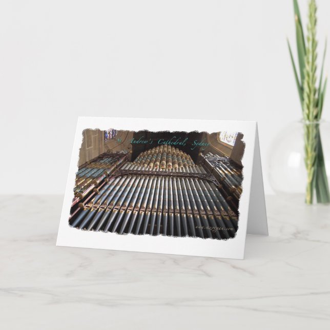 Sydney Cathedral pipe organ greeting card (Front)