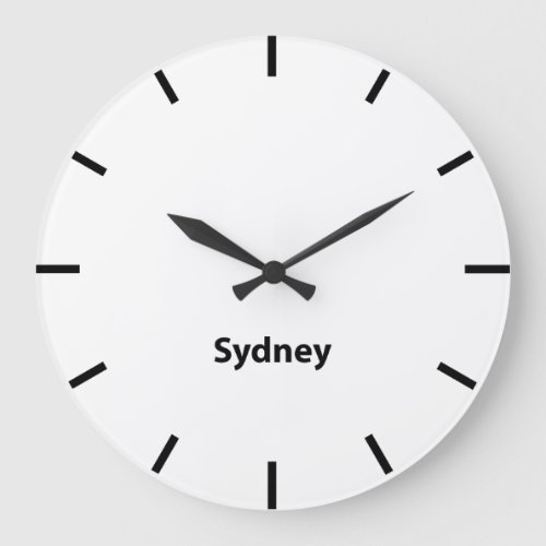 Sydney City Time Zone Newsroom Wall Large Clock