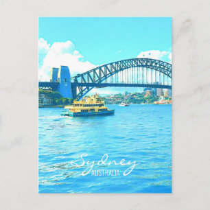 Sydney Ferry Harbour Bridge Postcard