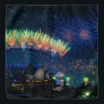 Sydney Fireworks Bandana<br><div class="desc">Merging clothing accessories with photography art is something rare. This beautiful landscape photo of the exciting New Years Fireworks Display in Sydney,  Australia on a bandana is something special. It's going to have people curious and interested. Get one today of this limited edition item!</div>