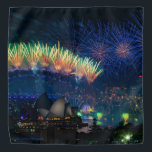 Sydney Fireworks Bandana<br><div class="desc">Merging clothing accessories with photography art is something rare. This beautiful landscape photo of the exciting New Years Fireworks Display in Sydney,  Australia on a bandana is something special. It's going to have people curious and interested. Get one today of this limited edition item!</div>