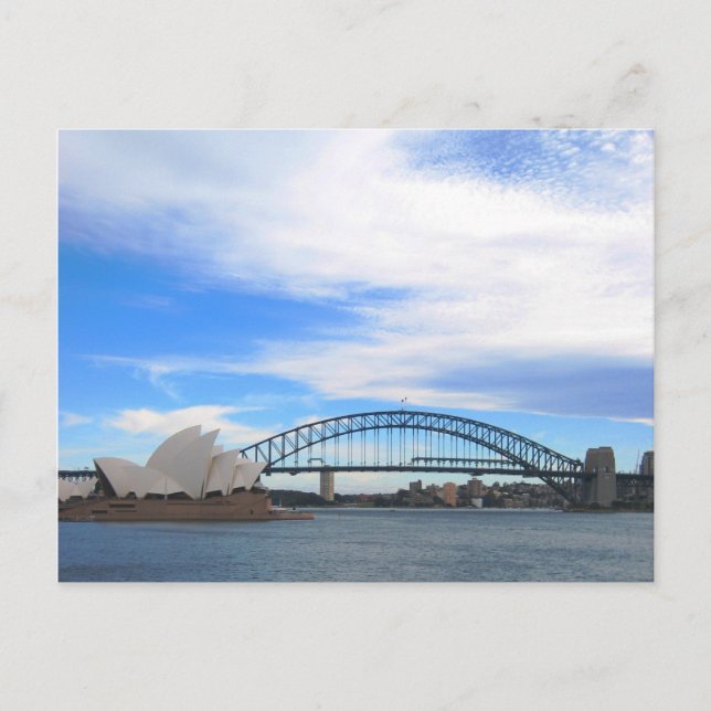 Sydney Harbor Bridge and Opera House Postcard (Front)