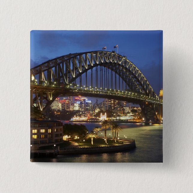 Sydney Harbor Bridge and Park Hyatt Sydney Hotel Button (Front)