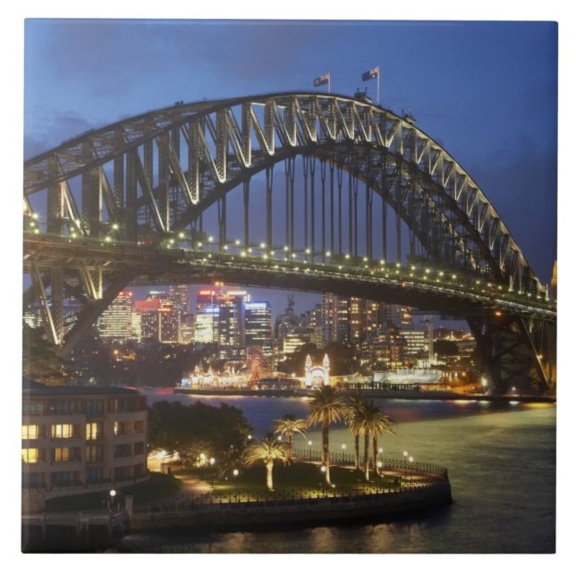 Sydney Harbor Bridge and Park Hyatt Sydney Hotel Ceramic Tile (Front)