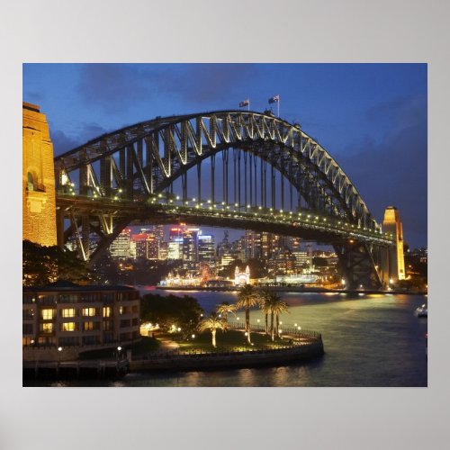 Sydney Harbor Bridge and Park Hyatt Sydney Hotel Poster