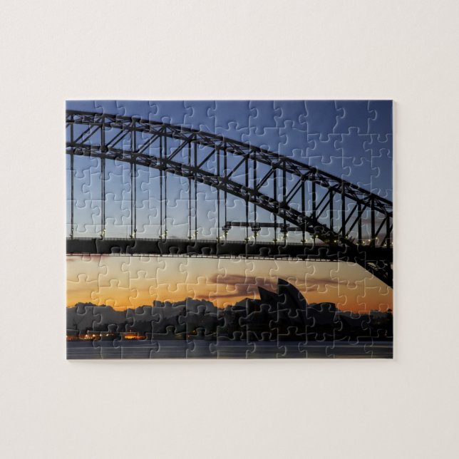 Sydney Harbor Bridge and Sydney Opera House at 2 Jigsaw Puzzle (Horizontal)