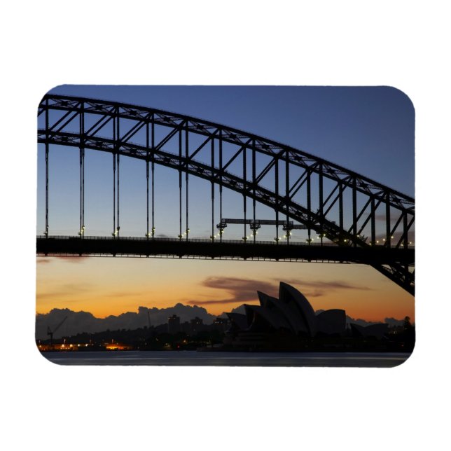 Sydney Harbor Bridge and Sydney Opera House at 2 Magnet (Horizontal)
