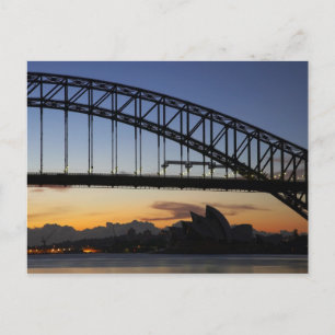 Sydney Harbor Bridge and Sydney Opera House at 2 Postcard