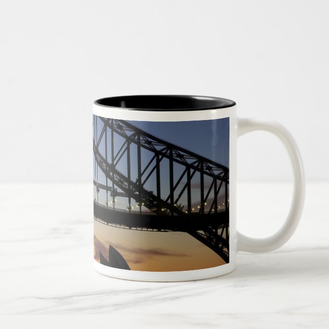 Sydney Harbor Bridge and Sydney Opera House at 2 Two-Tone Coffee Mug (Right)