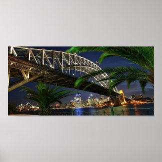 Sydney Harbor Bridge at Night Poster
