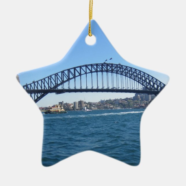 Sydney Harbor Bridge Ceramic Ornament (Front)