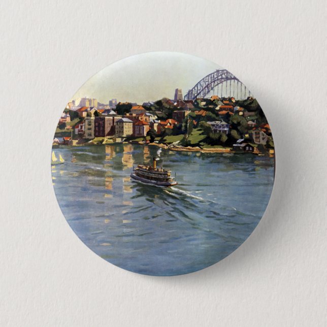 Sydney Harbour, Australia Button (Front)
