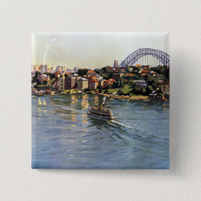 Sydney Harbour, Australia Button (Front)
