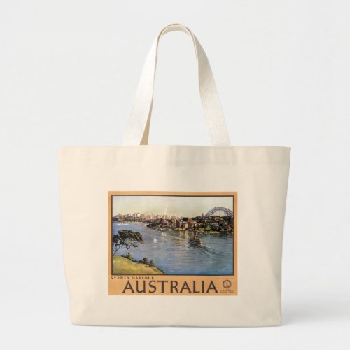 Sydney Harbour Australia Large Tote Bag