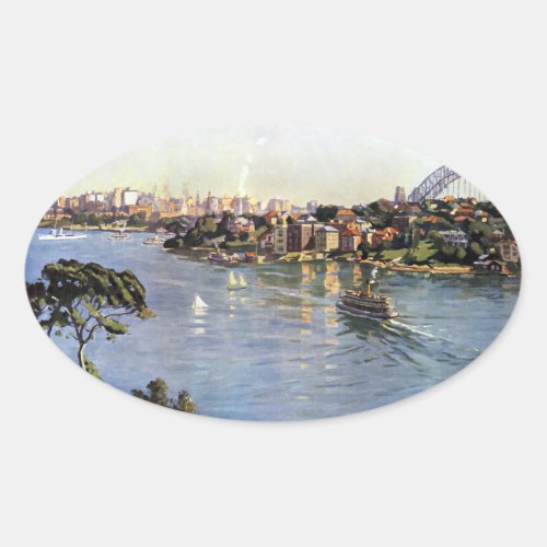 Sydney Harbour Australia Oval Sticker