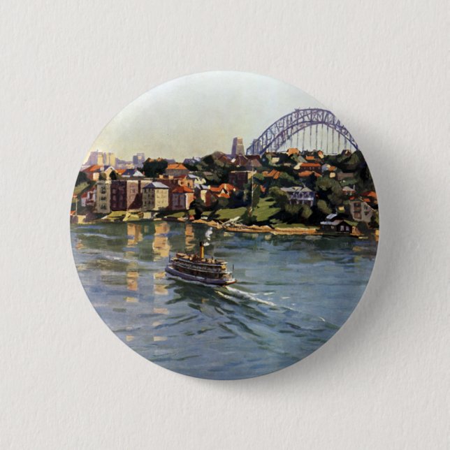 Sydney Harbour Australia Pinback Button (Front)