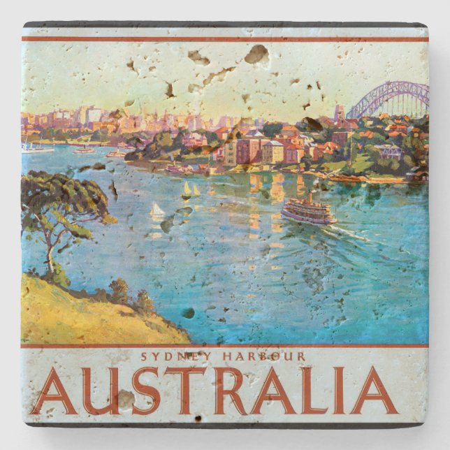 Sydney Harbour Australia Stone Coaster (Front)