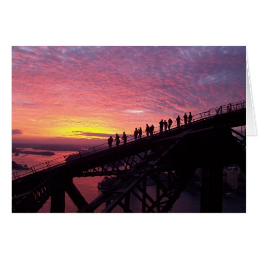 Sydney Harbour Bridge at Sunset Cards (Front Horizontal)